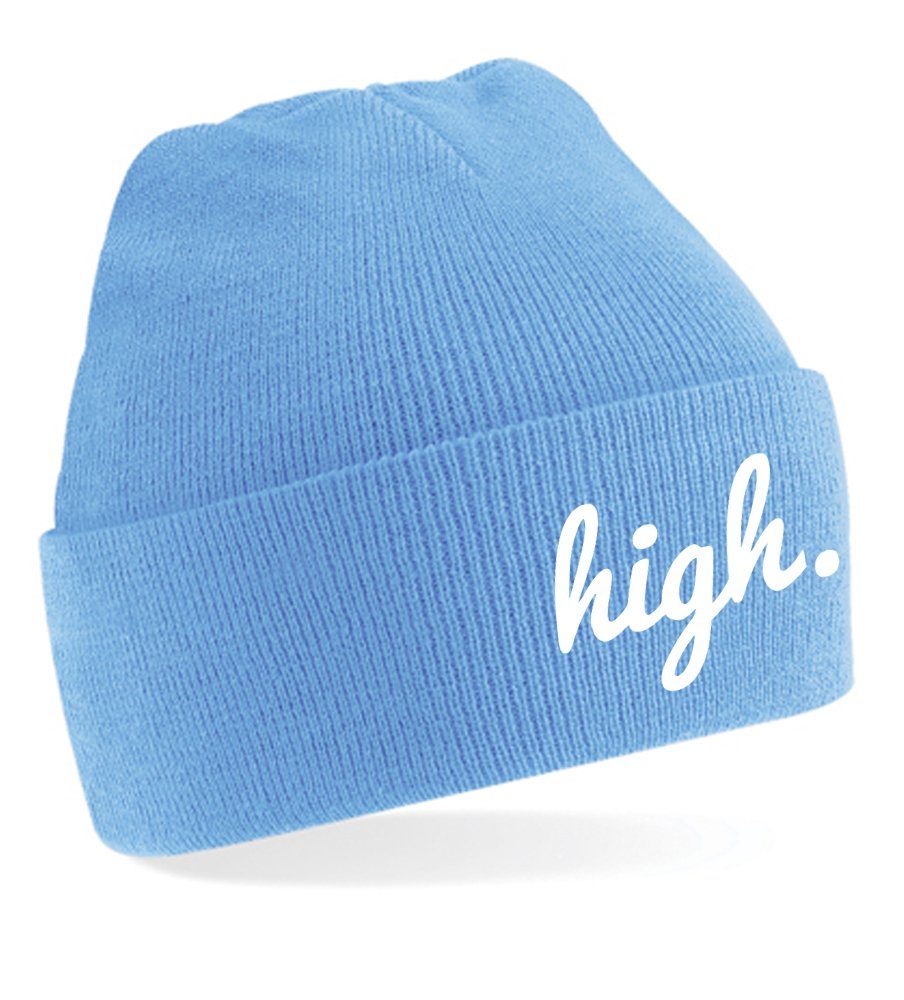 Blondie & Brownie Beanie Unisex Erwachsenen Mütze High 420 Hellblau