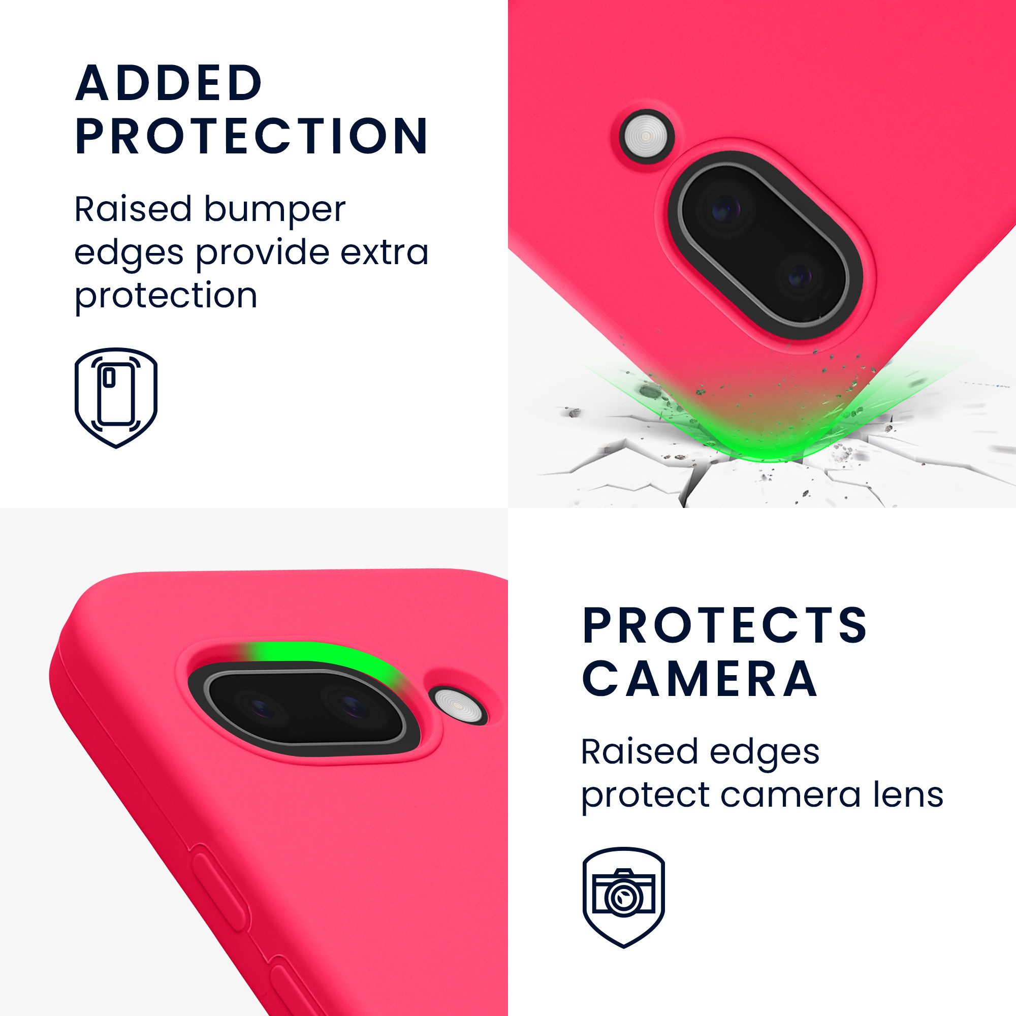kwmobile Handyhülle Hülle für Google Pixel 9a, Hülle Silikon gummiert - Handyhülle - Handy Case Cover