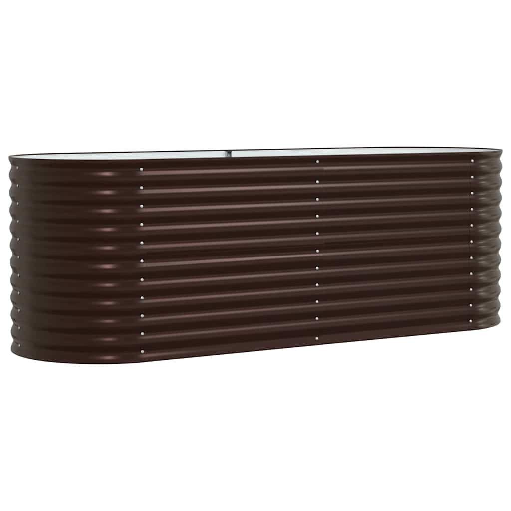 vidaXL Hochbeet Hochbeet Braun 240 x 80 x 81 cm Stahl (1 St)