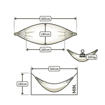 La Siesta Hängematte Familien Hängematte Brisa Vanilla - Kingsize wetterfest von La Siesta, Hochwertige Qualität