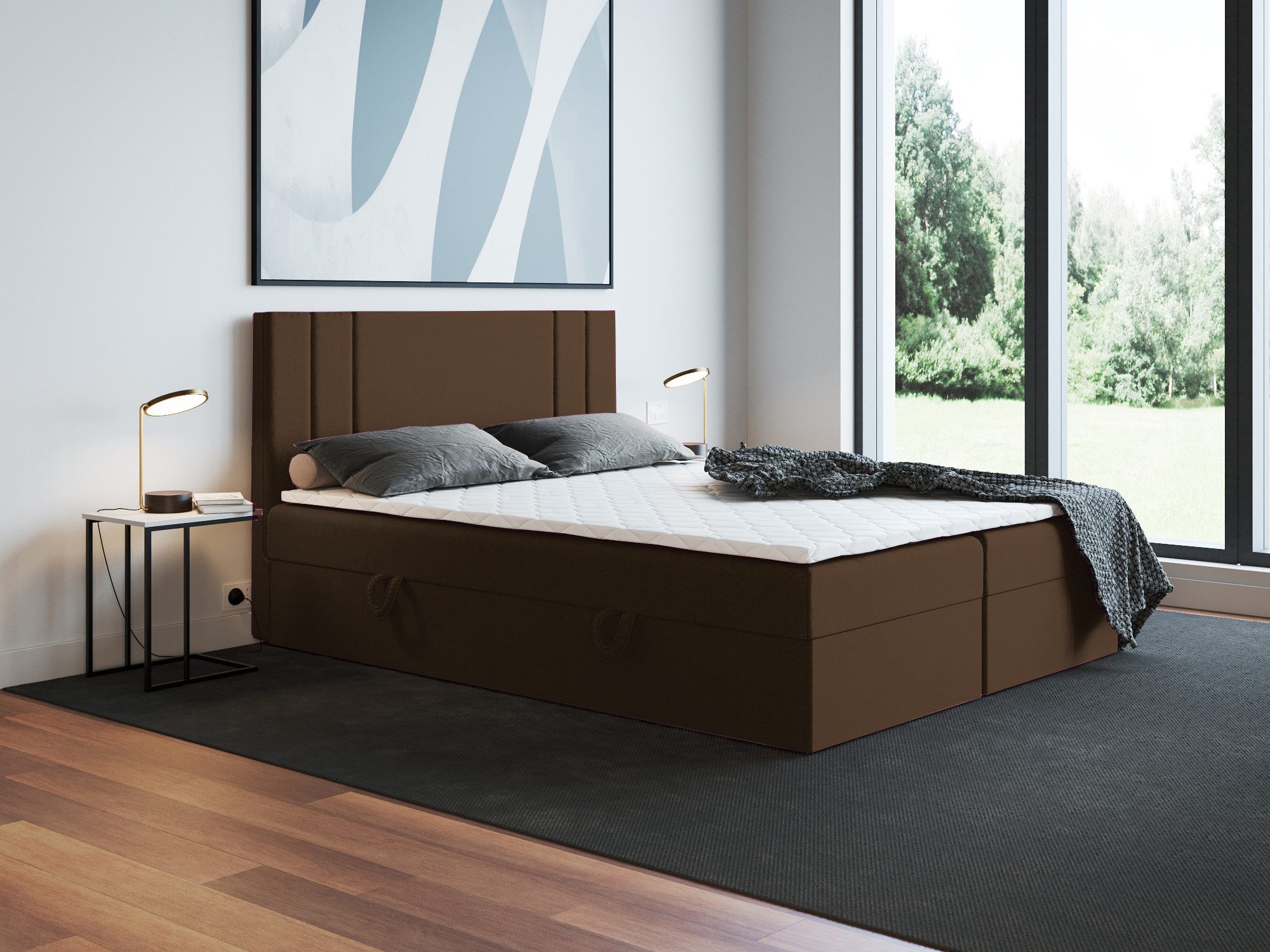 Godre Boxspringbett mit Bettkasten Nardo 180x200 günstig online kaufen