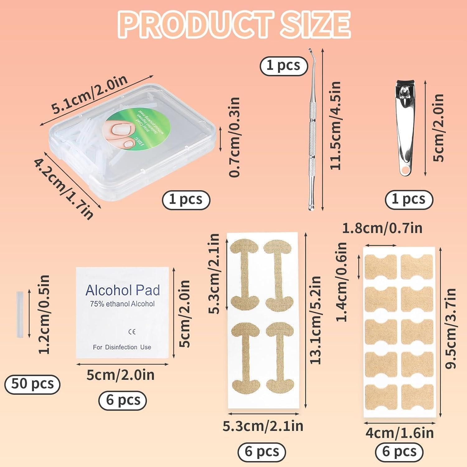 LuxusKollektion Druckstellenpflaster Zehennagelkorrektur Patch selbstklebend atmungsaktiv Set