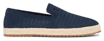 Tommy Hilfiger TH ESAPDRILLE CLASSIC SUEDE Espadrille Slipper, Loafer, Strandschuh, Sommerschuh mit Bastbezug an der Sohle