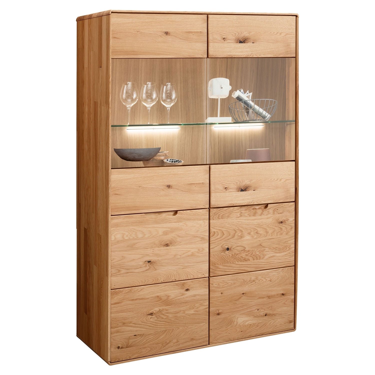 G+K Möbelvertriebs GmbH Highboard WZ-0663, Braun, günstig online kaufen