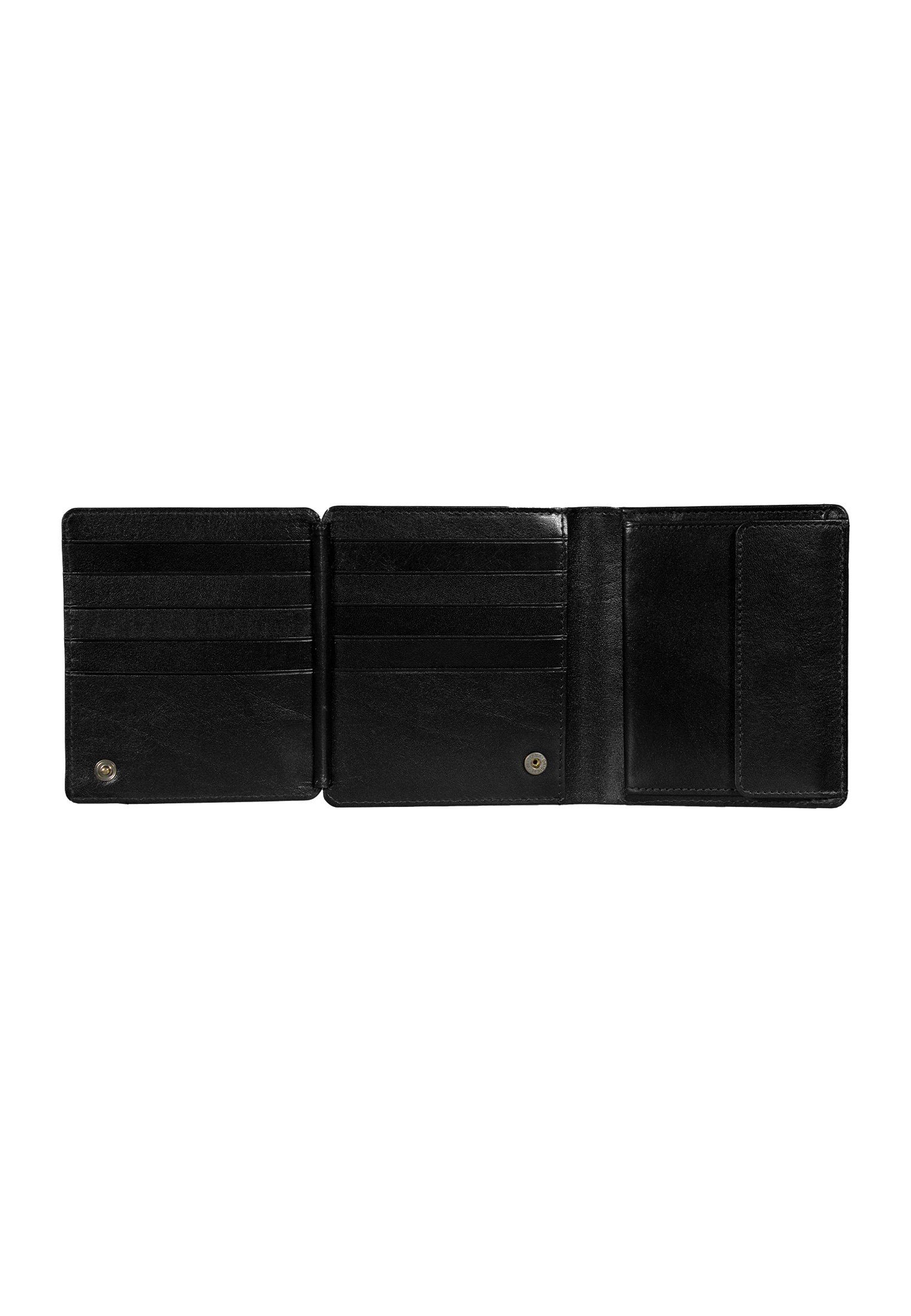 Braun RFID für mit Geldbörse Stauraum H COUNTRY schwarz 15CS, viel Geldbörse Büffel Kartensammler