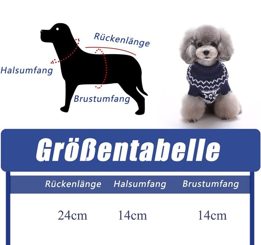 Housruse Hundekostüm Hundeweihnachts Strickjacke-Muster-Winter-warmer Strick-Hundepullover