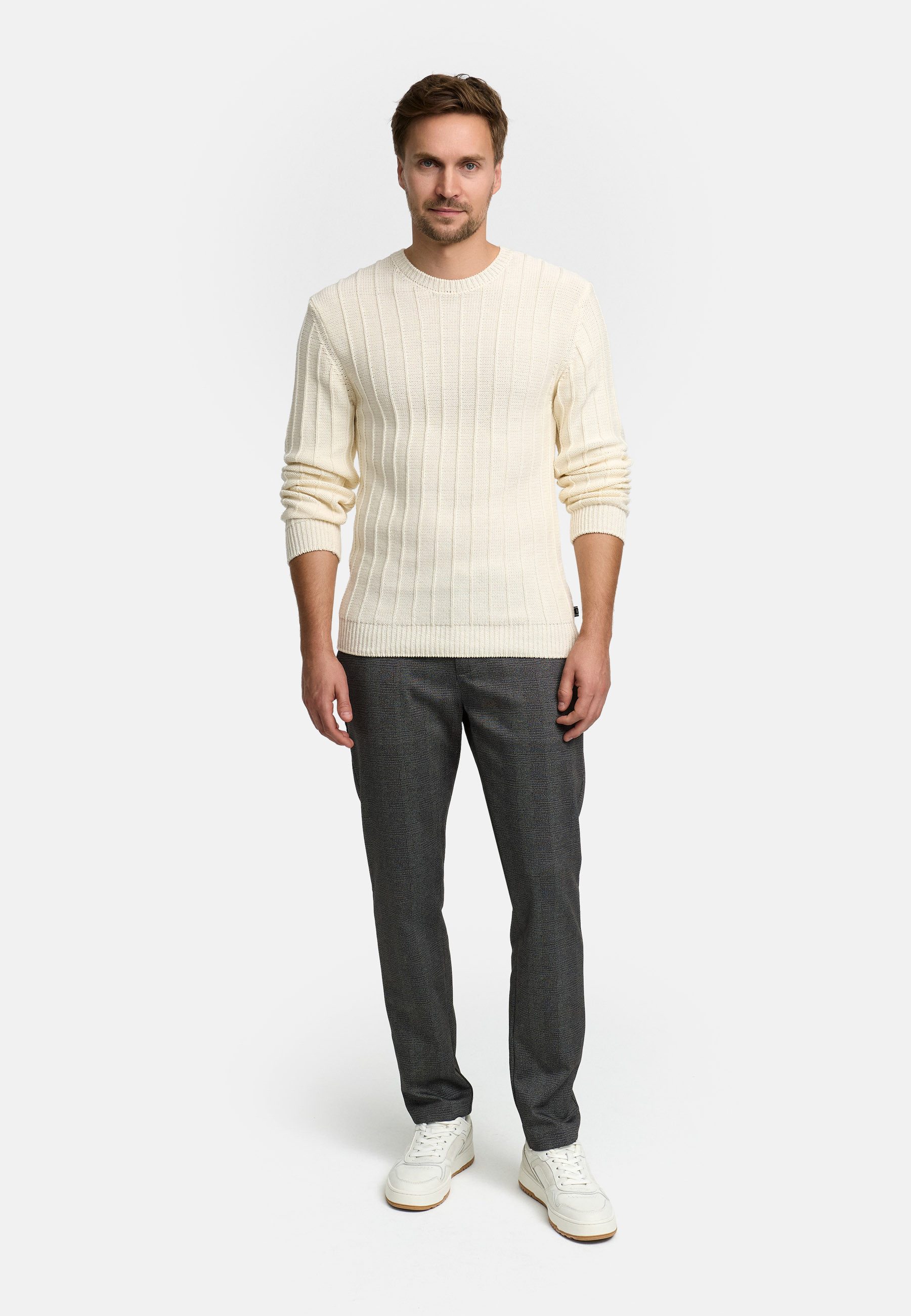 Jeff Strickpullover Herren JFTruman crew Pullover Herrenpullover aus 100 % Baumwolle gefertigt