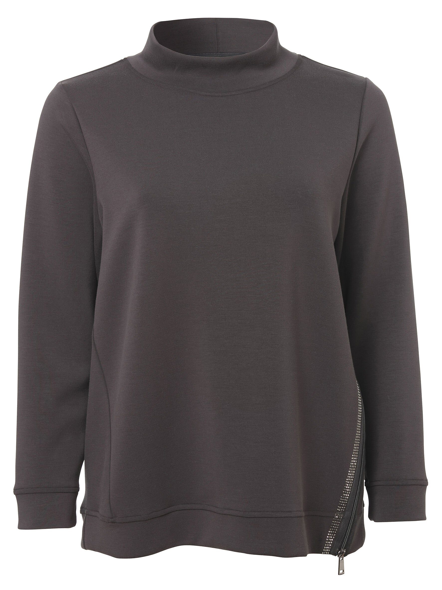 Sweatshirt Sportives Sweatshirt mit Schmucksteinen