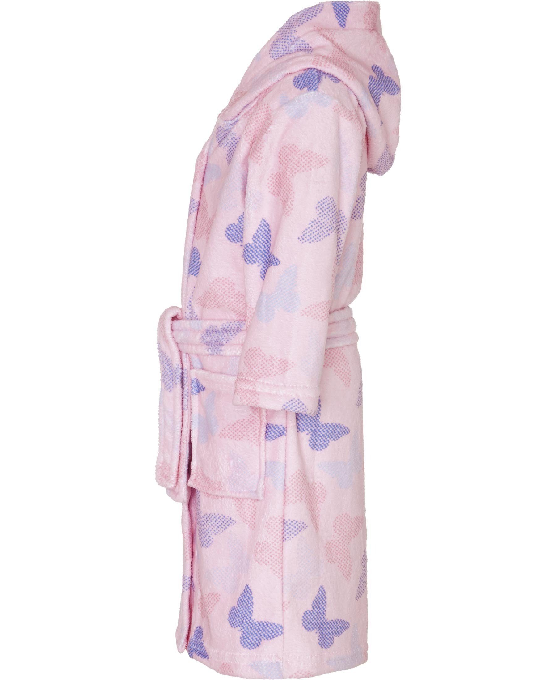 Playshoes Kinderbademantel Fleece-Bademantel Schmetterlinge