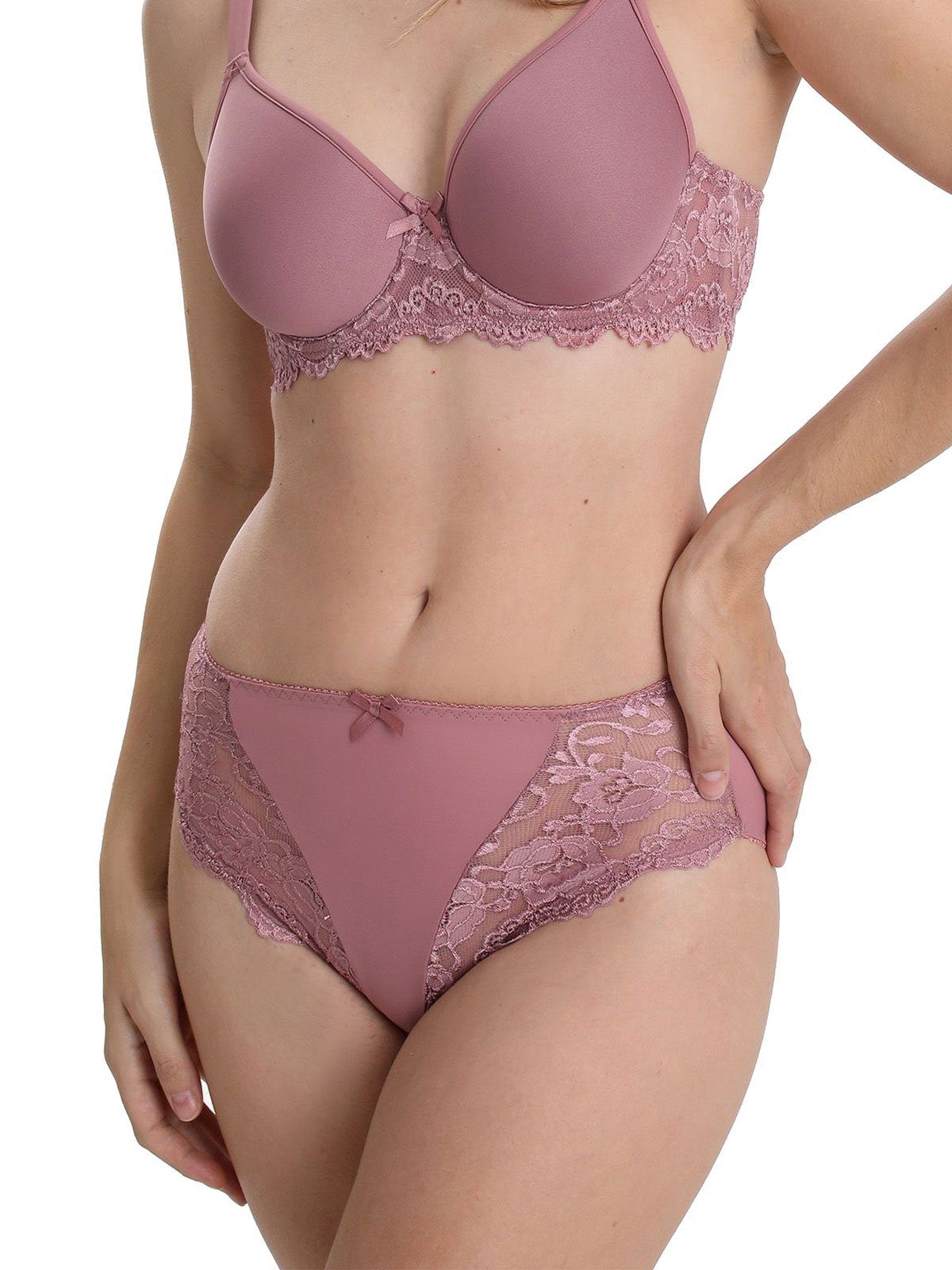 Sassa Miederslip Miederslip CLASSIC LACE (Stück, 1-St) Bauchformend Marble rose