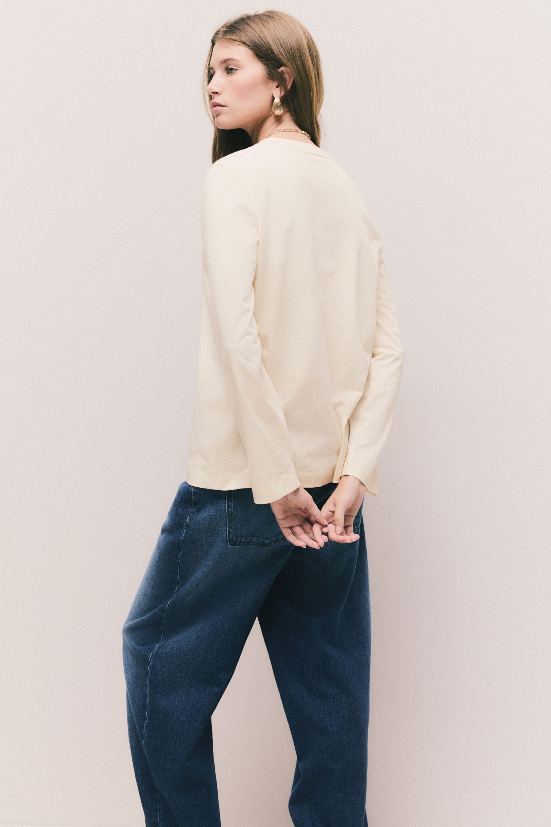 Next Langarmshirt Langarmshirt aus schwerem Stoff, Le Marais (1-tlg) günstig online kaufen