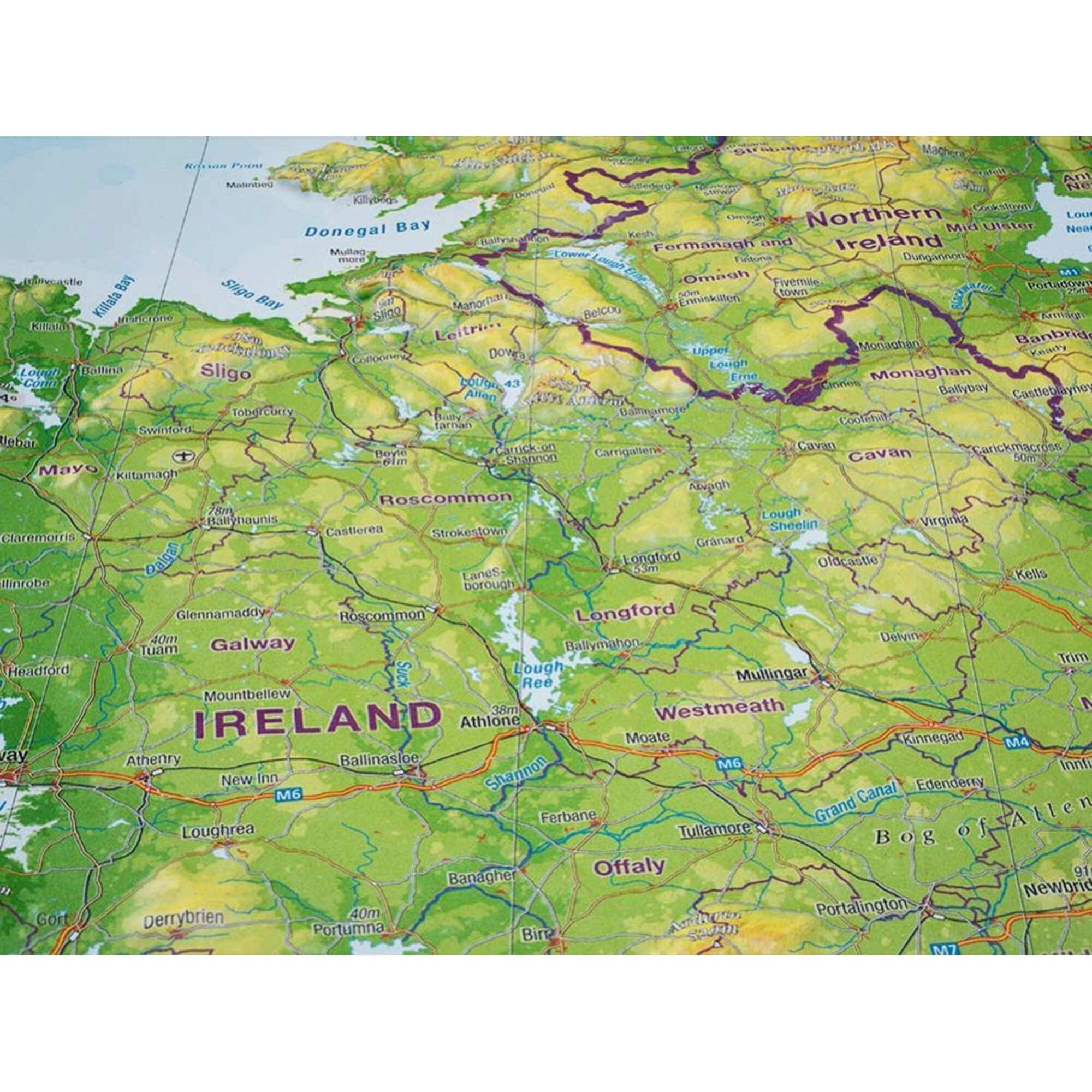 Georelief Globus Georelief Landkarte Großbritannien (57x77x2cm) 3D Reliefkarte