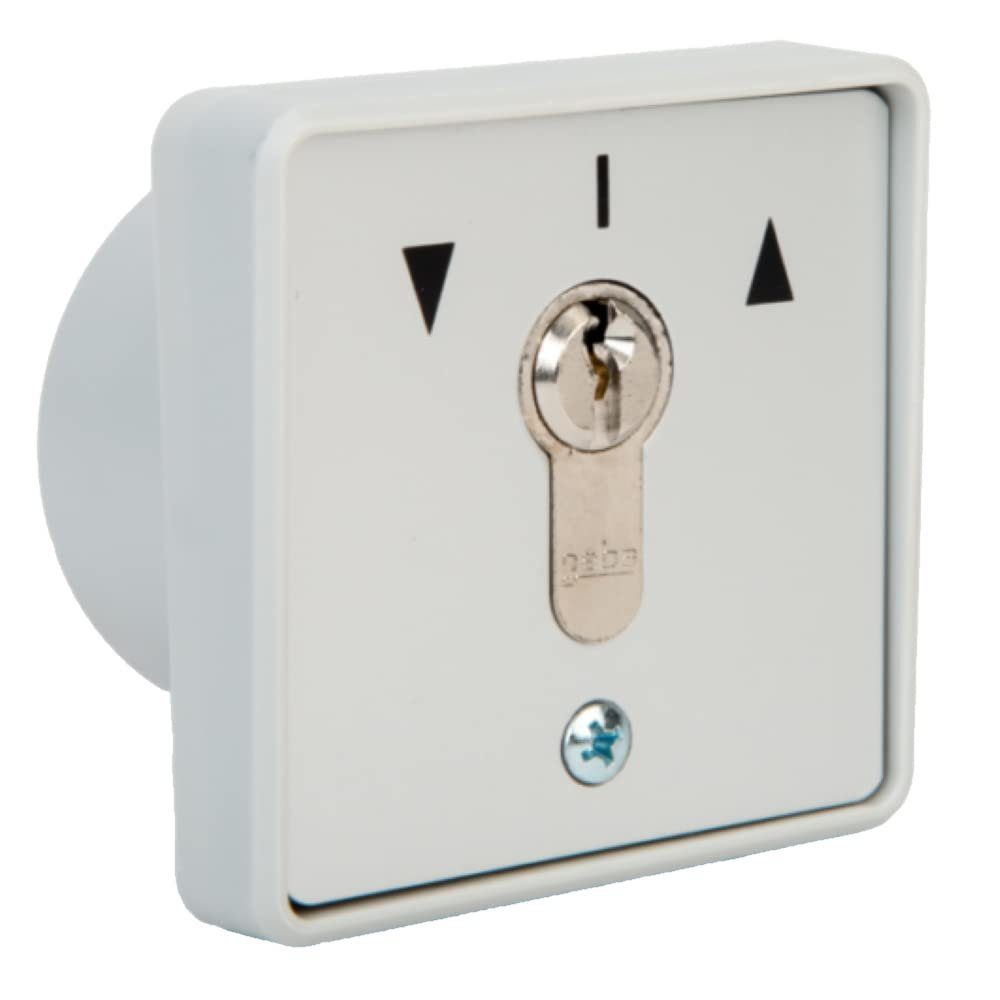 (1-St), Tor Tür Garagentor IP54 Montage Unterputz geba Aufputz Schalter Schlüsselschalter zweiseitig geeignet und tastend