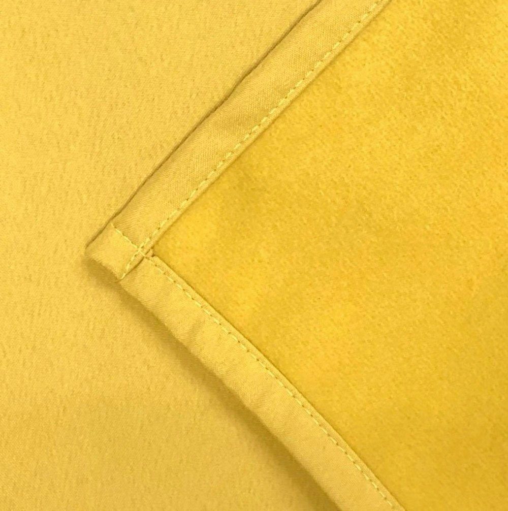 ESKIMO, Basics, (1 Multifunktionsband ESKIMO St), blickdicht, Home gelb Uni Vorhang Thermostoff