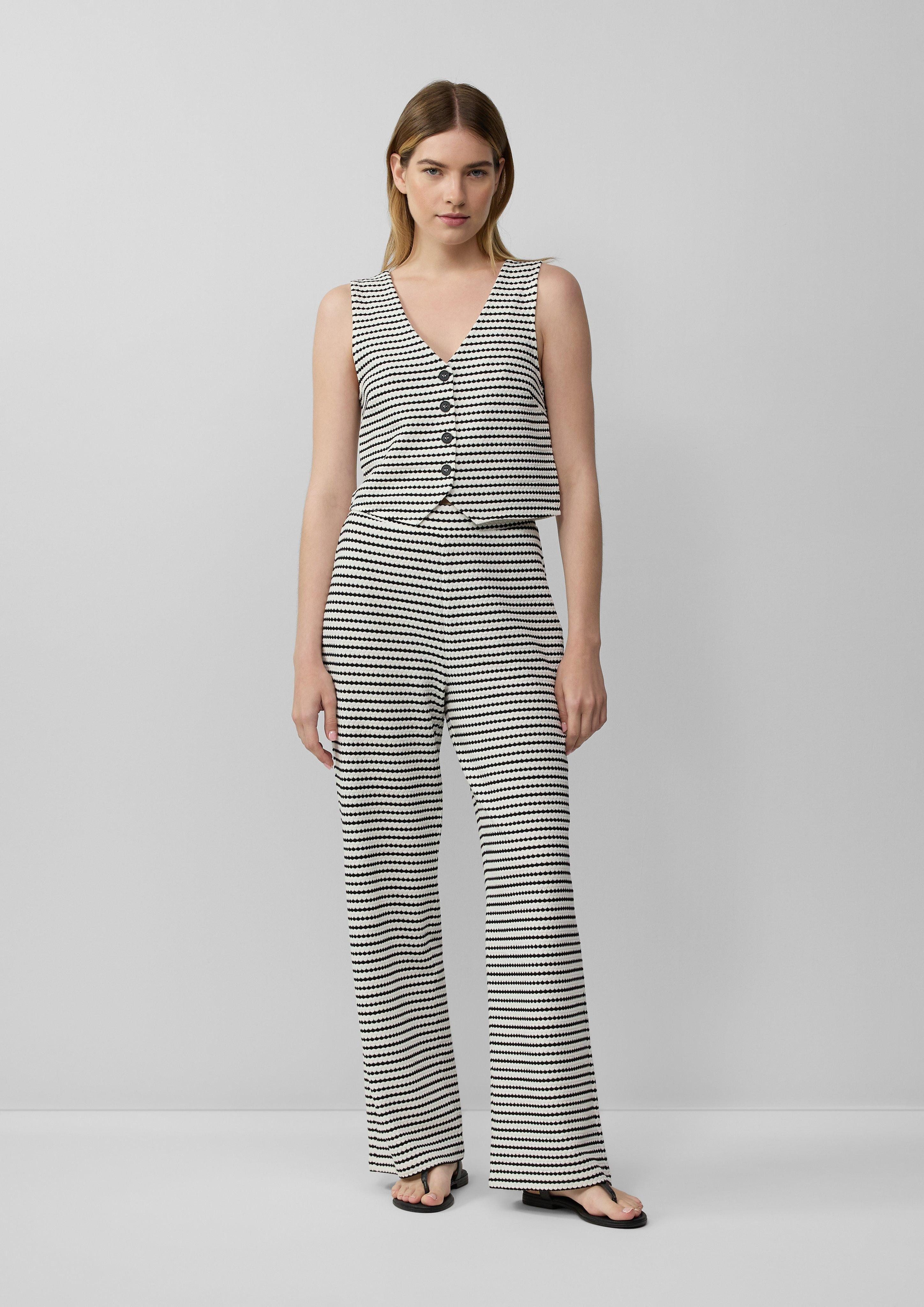 s.Oliver Stoffhose Strukturierte Wide-Leg-Hose im Relaxed günstig online kaufen