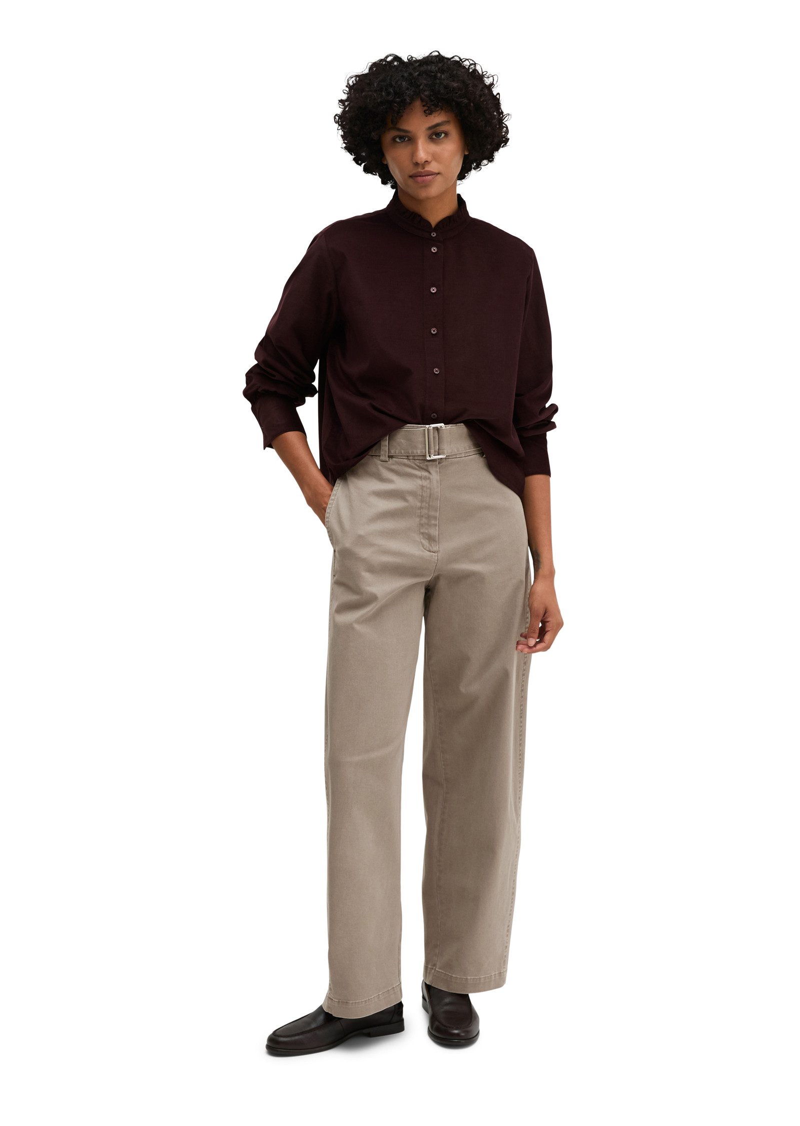 Marc O'Polo Langarmbluse in samtiger Cord-Qualität – Bild 5 von 5