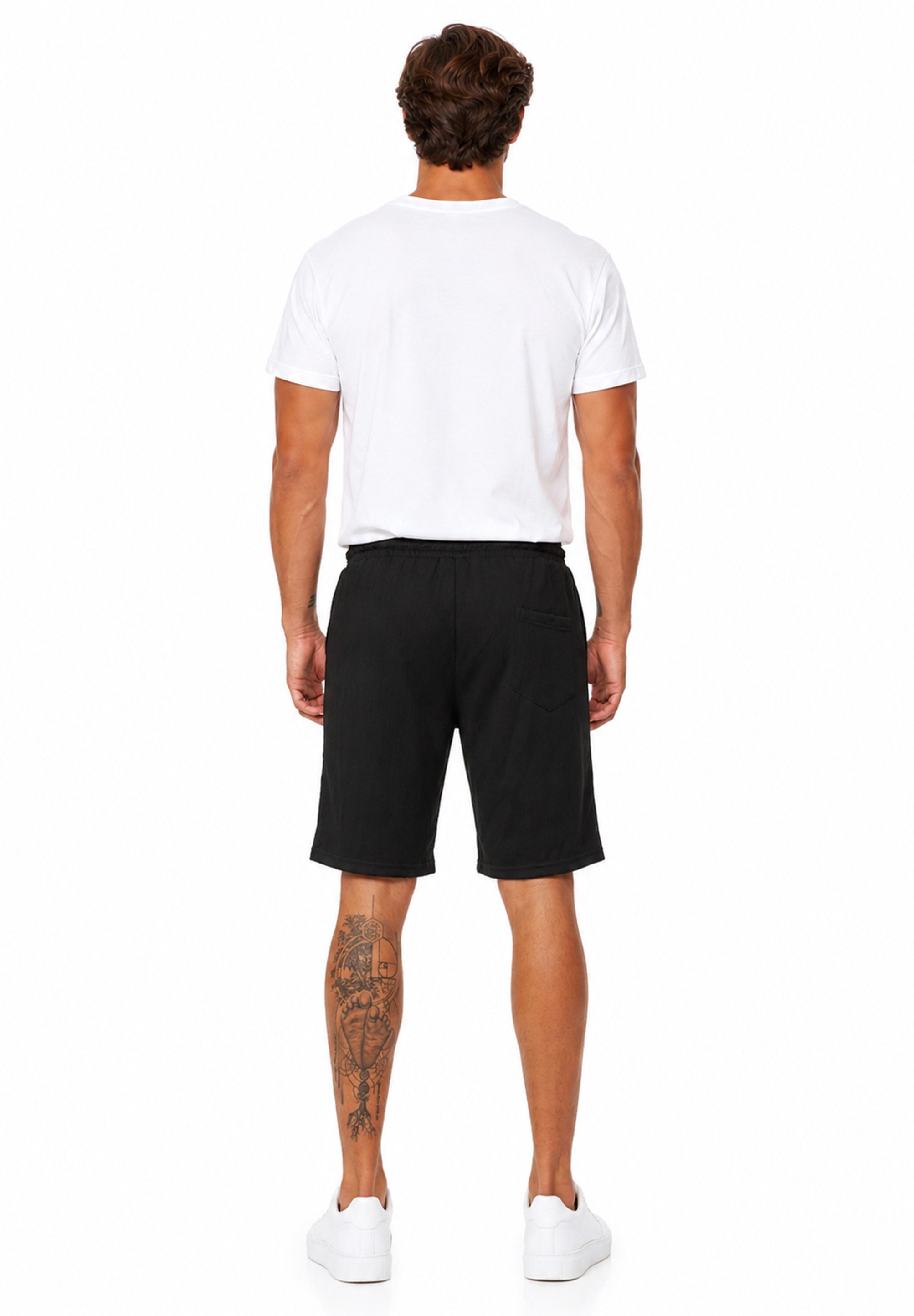 Style-Division Shorts als Sweatshorts Kurze Hose mit Rippstruktur & Gummibund Sommershorts im Regular-Fit - Bermuda Shorts für Herren – Bild 5 von 5