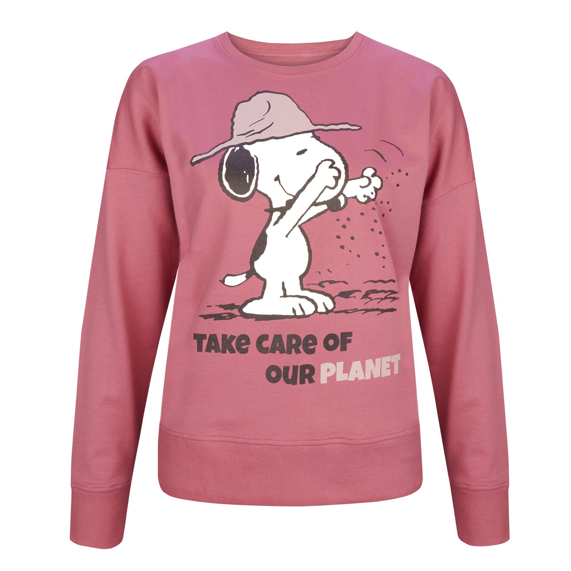 ONOMATO! Sweatshirt Peanuts Snoopy Damen Sweater Sweatshirt Pullover Cradle to Cradle