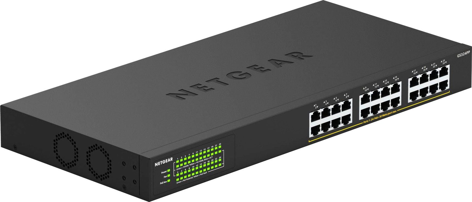 NETGEAR GS324PP, 380W PoE+ Netzwerk-Switch