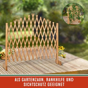 Gardebruk Spalier, Rankgitter Gartenzaun bis 200 cm ausziehbar faltbar verstellbar