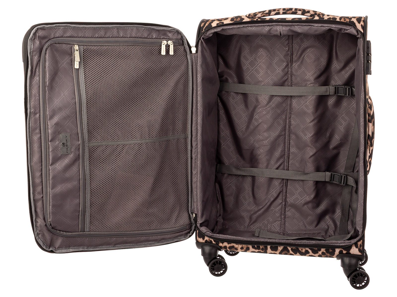 Franky Koffer Reisegepäck Spinner Gr. M T1S-DR 69 cm, 4 Rollen, 360° Rollen