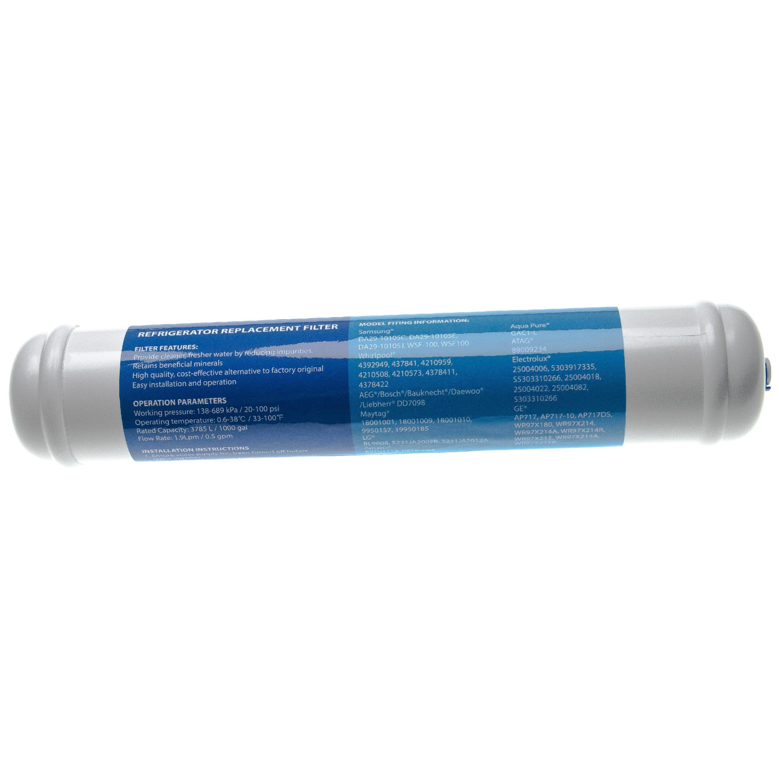 vhbw Wasserfilter, Zubehör für LG Electronics GW-L227YLQA, GW-L227YLQK, GW-L227YLQV, GW-L227YSLV, passend für LG Electronics GW-L227YLQA, GW-L227YLQK, GW-L227YLQV, GW-L227YSLV Kühlschrank