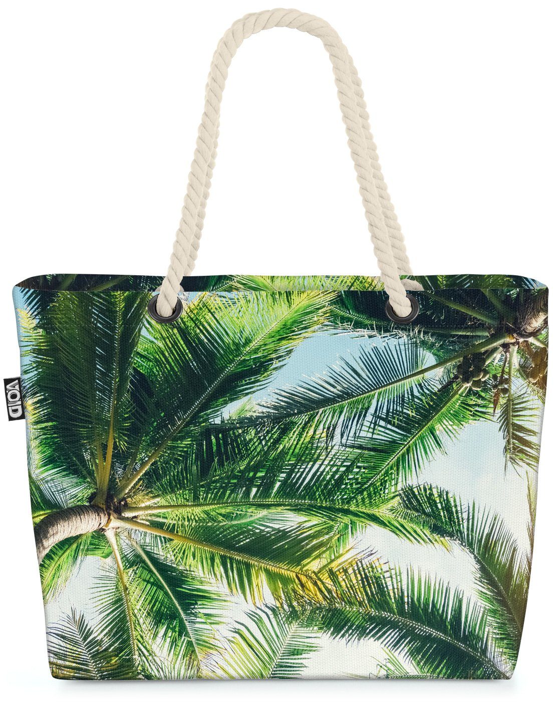VOID Strandtasche (1-tlg), Palmen Urlaub Beach Bag Kalifornien Palmen Himmel chillen Karibik Bäume Urlaub