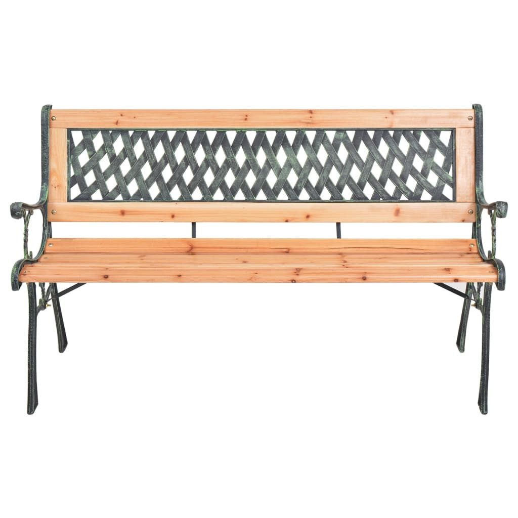 vidaXL Gartenbank Gartenbank 116 cm Gusseisen und Massivholz Tanne (1-St)