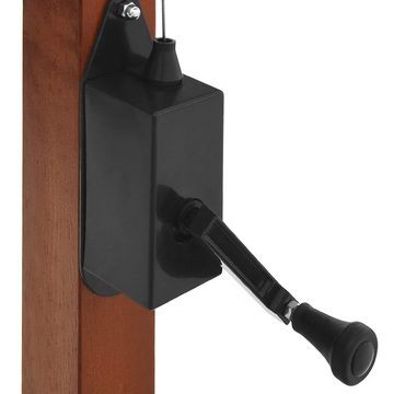 vidaXL Balkonsichtschutz Ampelschirm mit Holzmast 400x300 cm Sandweiß