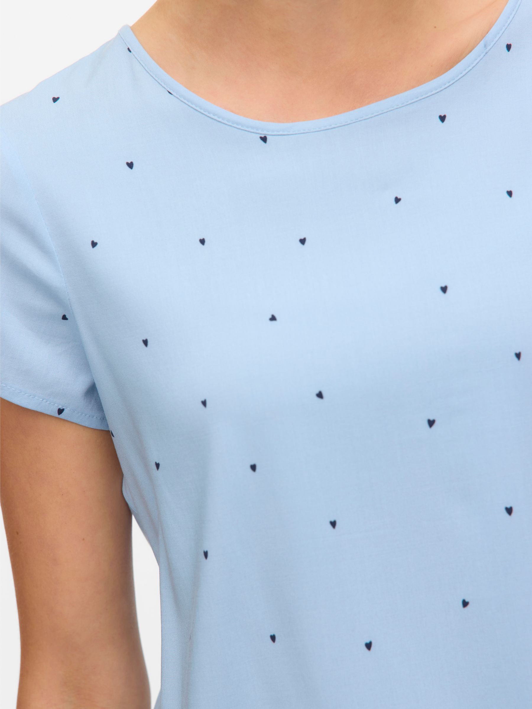 Vero Moda T-Shirt 2er-SET Modisches Design mit Muster und Rundhals (2-tlg) VMBELLA SS TOP AOP WVN GA 2er-SET