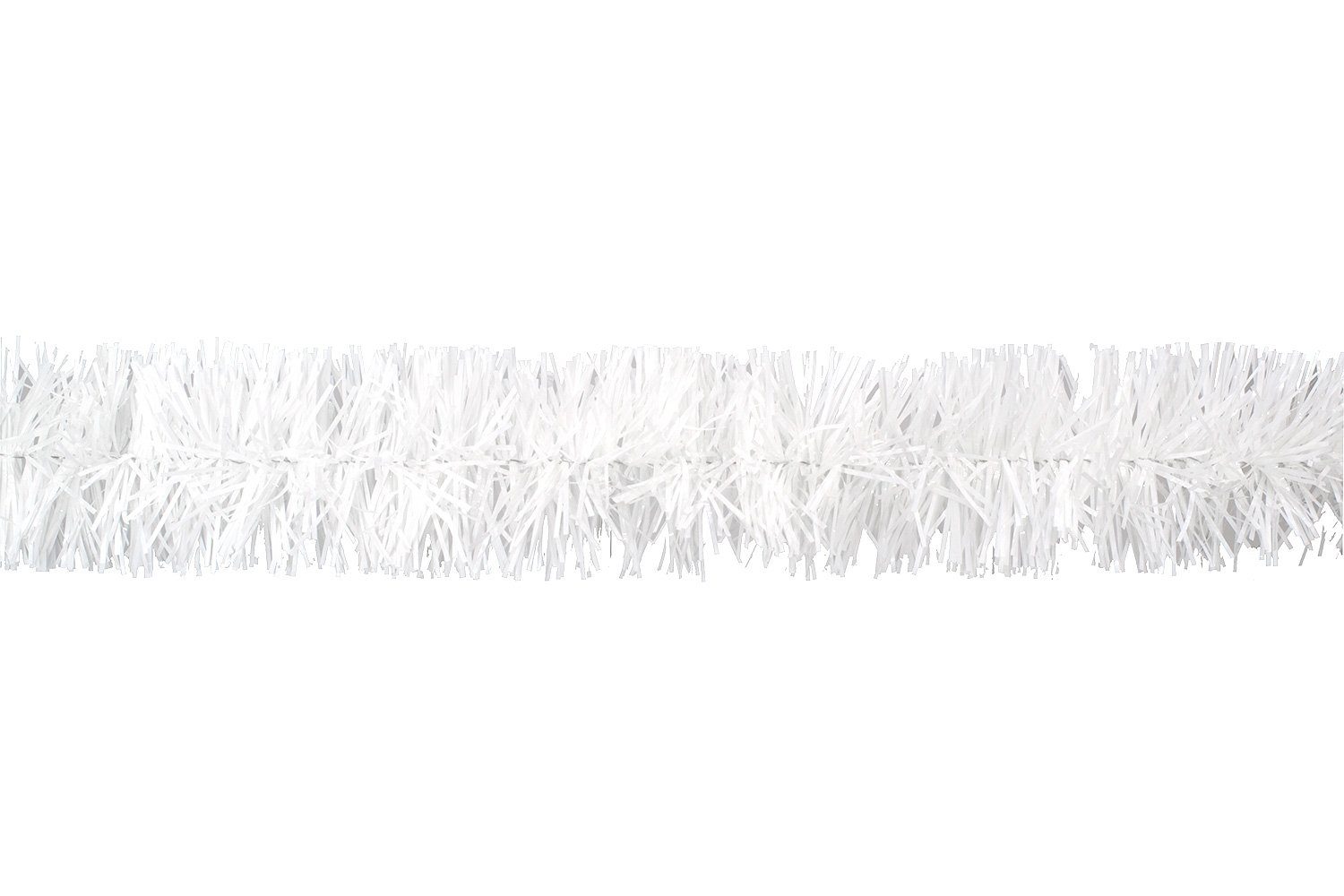 Creativery Lametta, Weihnachtsgirlande Lametta 5cm, 3 Meter weiß