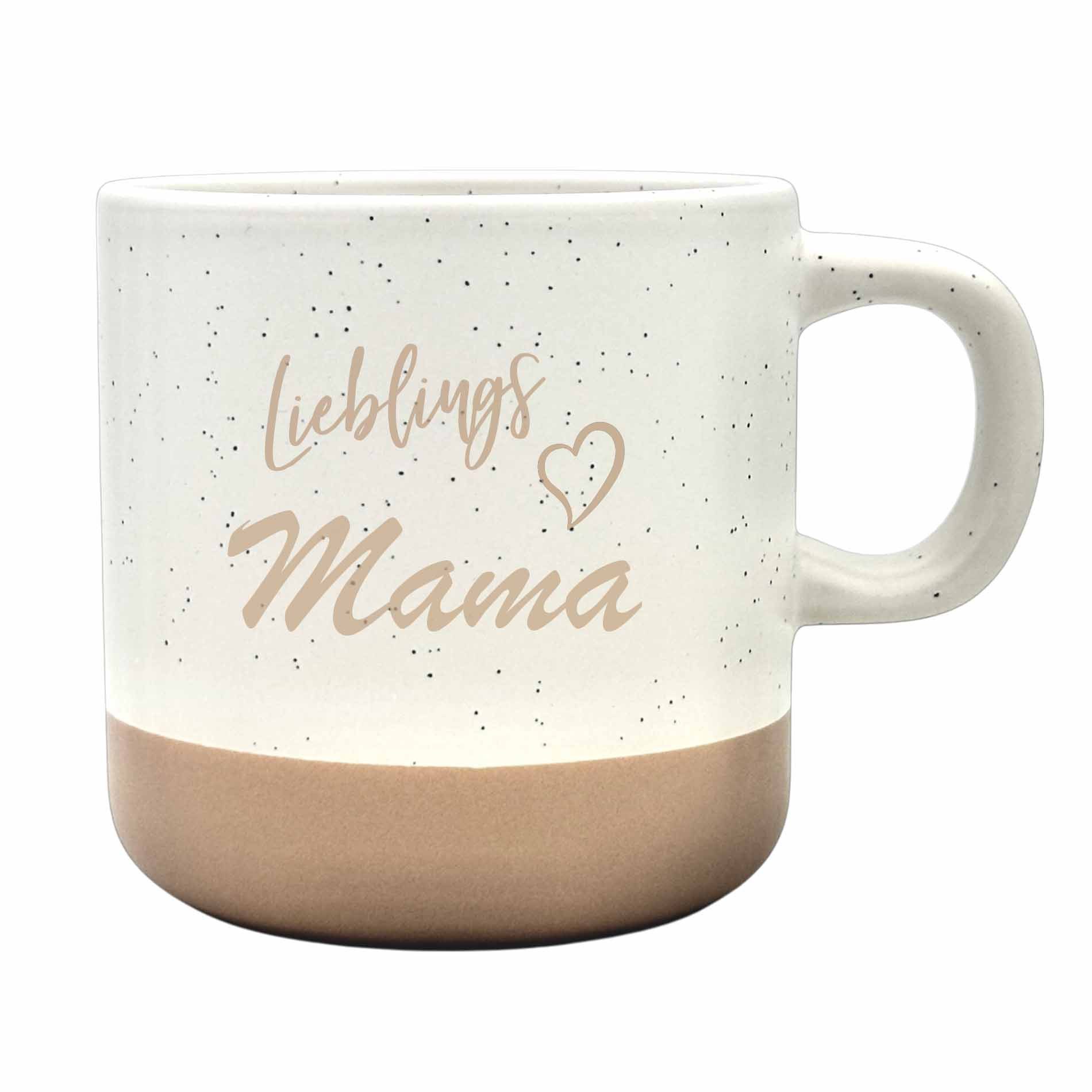 Camolo Tasse Kaffeetasse Lieblings Mama aus Steingut - 360 ml Geschenk, Keramik
