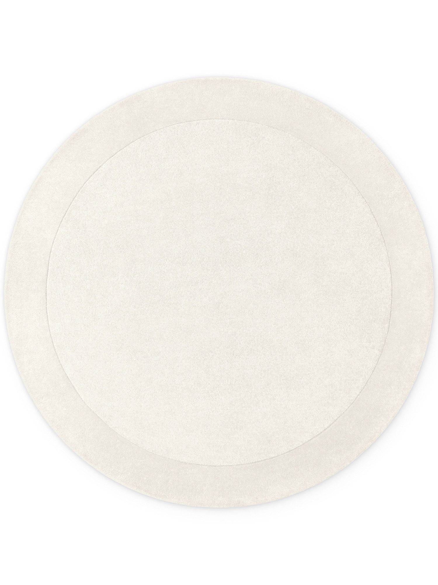 Villeroy & Boch Teppich Wollteppich Kivi, rund, Höhe: 17 mm, Handgewebt, Wolle, Bordüre, Einfarbig, Läufer, Wohnzimmer, Organisch – Bild 3 von 5