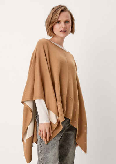 s.Oliver Poncho »Poncho aus Doubleface« Rippblende