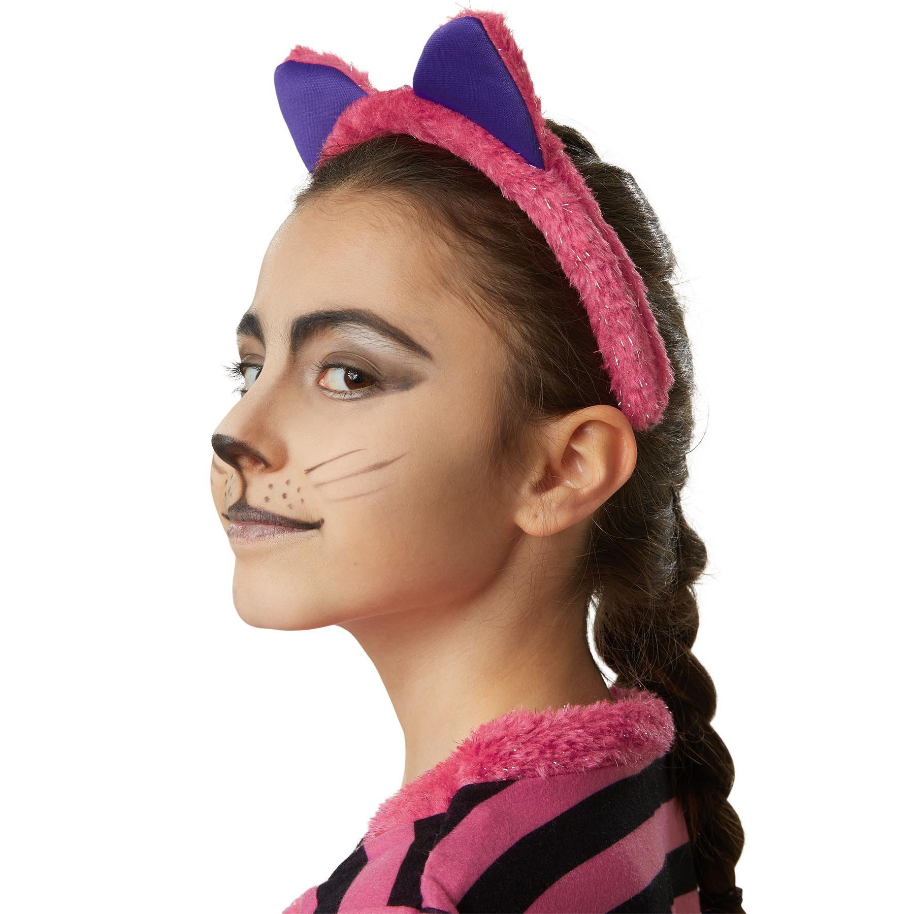 dressforfun Kostüm Kinderkostüm Galantes Grinsekätzchen, Schwarz-pink gestreiftes Katzenkostüm