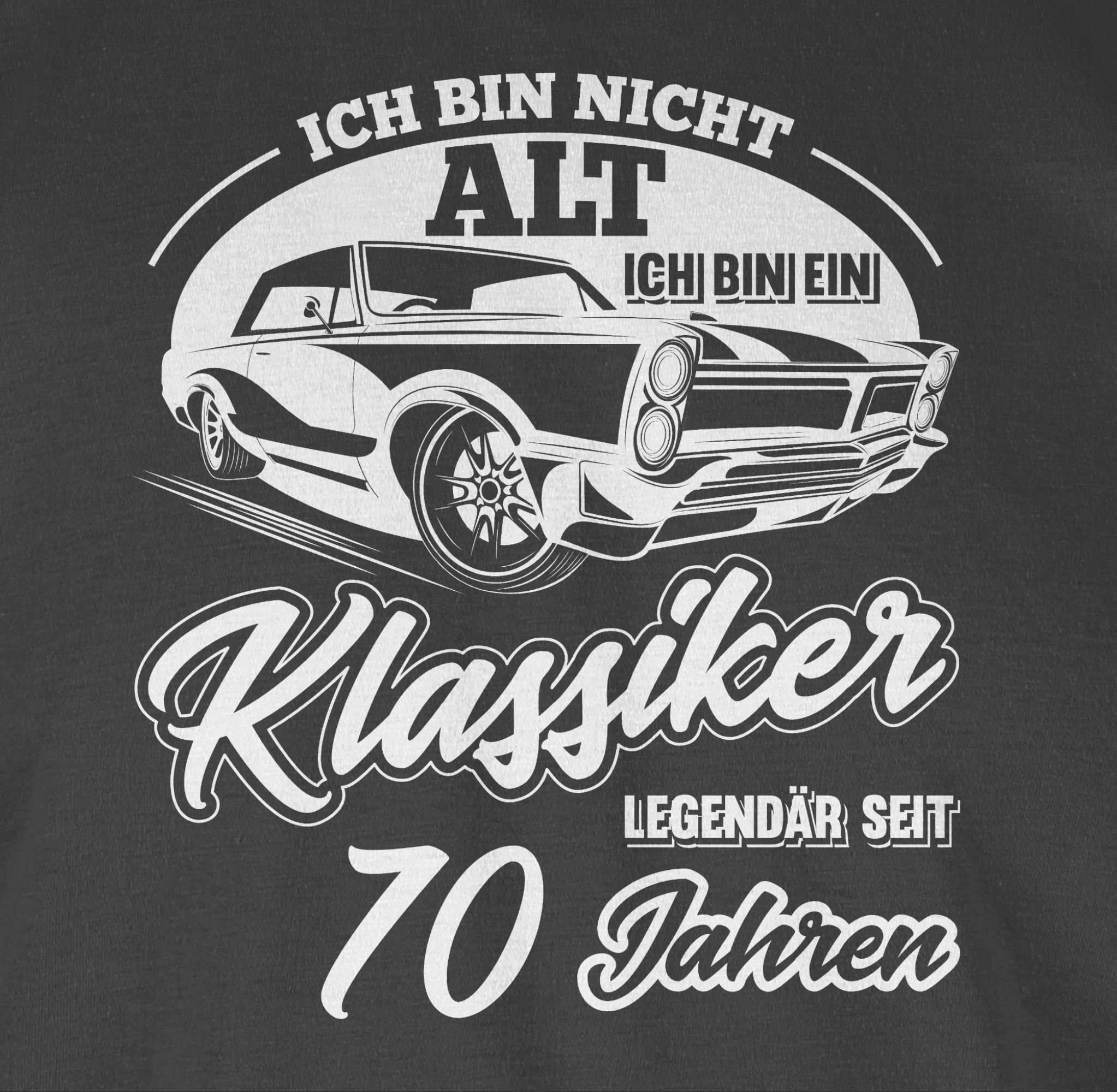 T-Shirt Ich ich nicht 01 Shirtracer bin Siebzig bin Geburtstag Dunkelgrau Klassiker 70. alt ein