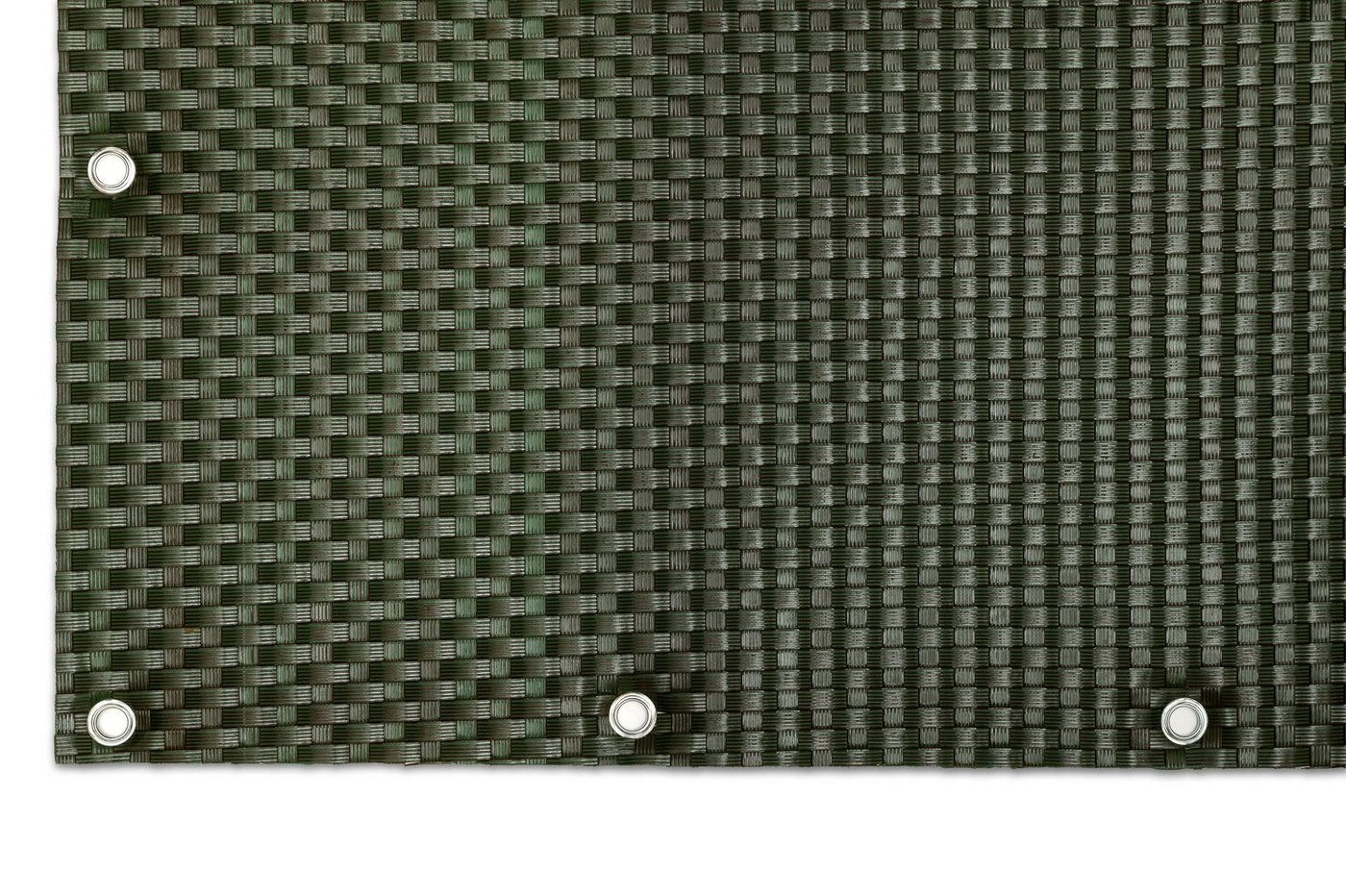 Thumbnail - Rattan Art Balkonsichtschutz Polyrattan mit Metallösen Grün 0,9m x 5m