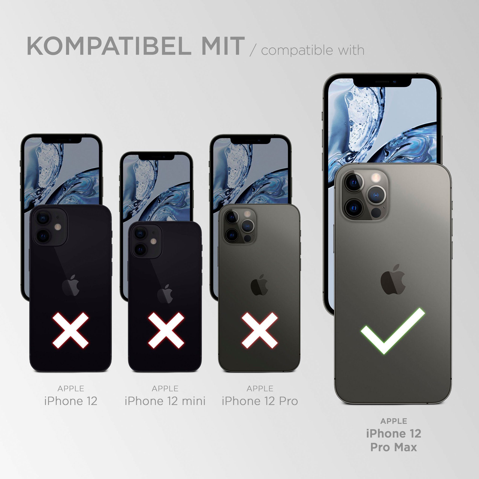 ONEFLOW Handyhülle ONEFLOW® Soft Case für Apple iPhone 12 Pro Max, Hülle aus Silikon, Back Cover mit Kameraschutz, weiche Silikonhülle