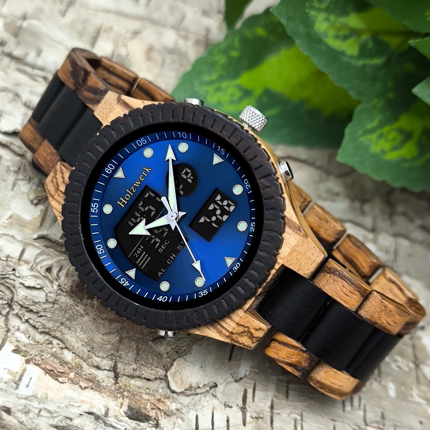 Holzwerk Digitaluhr INGOLSTADT Holz Armband Uhr günstig online kaufen