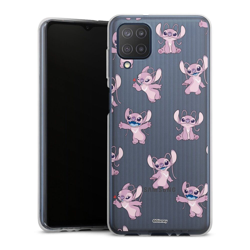 DeinDesign Handyhülle Lilo & Stitch Engel Disney Angel Faces Pattern Transparent, Samsung Galaxy M12 Silikon Hülle Bumper Case Handy Schutzhülle