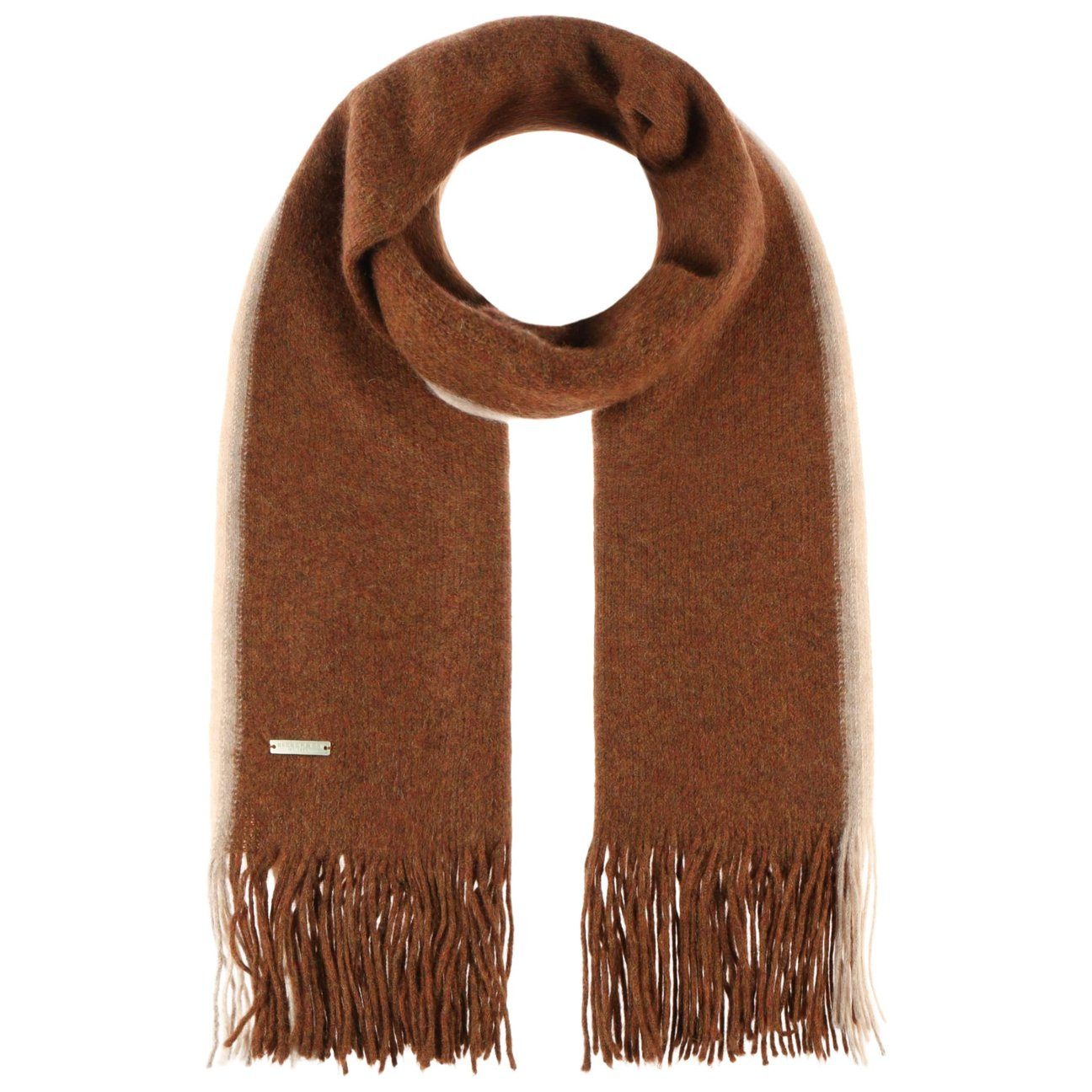 Seeberger Strickschal, (1-St), Kaschmirschal mit Fransen