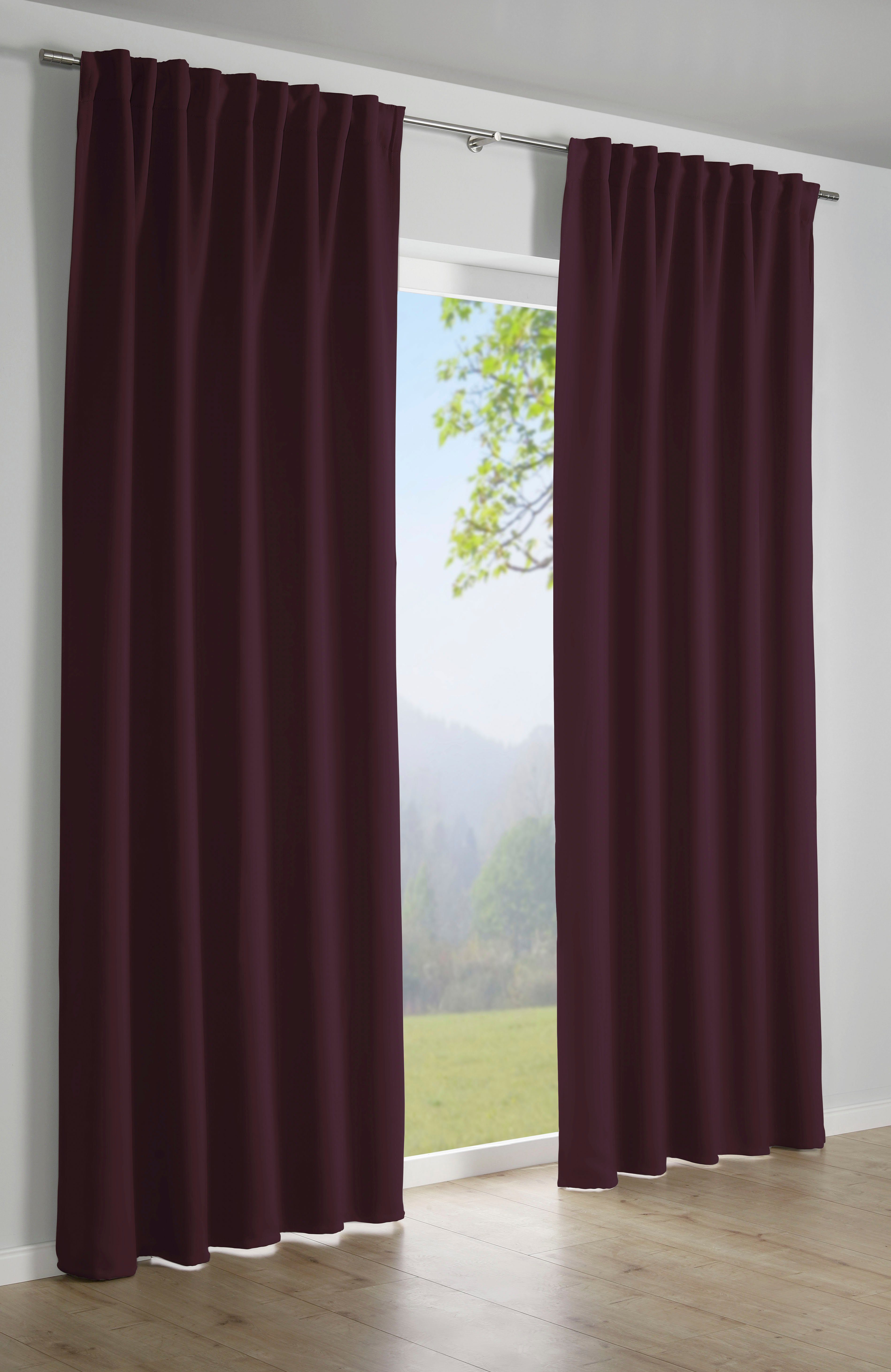 GARDINIA Gardine Schal mit Gardinenband Dimout, günstig online kaufen