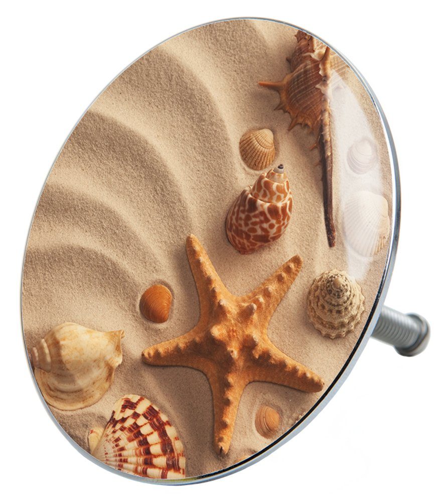Sanilo Badewannenstöpsel Sanibel, Ø 7.2 cm, hochwertig, universell, mit Motiv, 100% wasserdicht