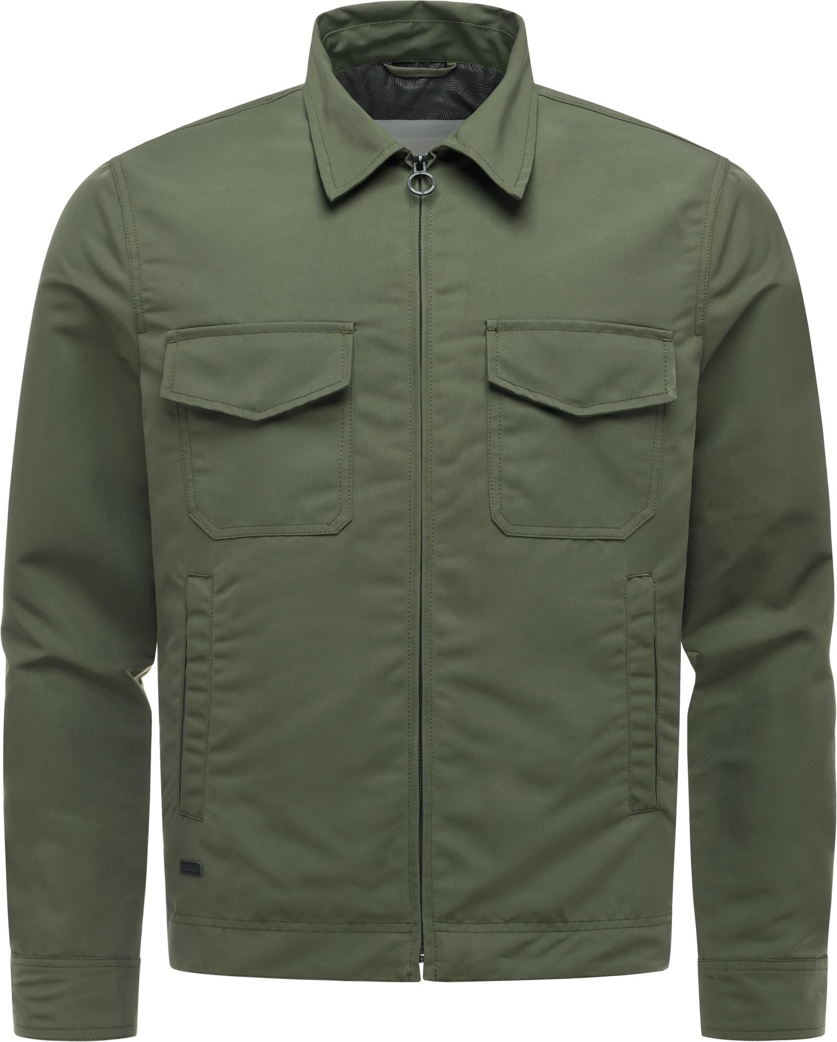Ragwear Hemdjacke Dyphner YOUMODO Wasserabweisende Übergangsjacke mit Hemdkragen