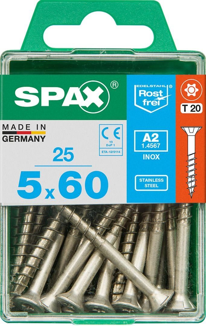 SPAX 5.0 Universalschrauben 60 Senkkopf TX Holzbauschraube x Spax mm 20
