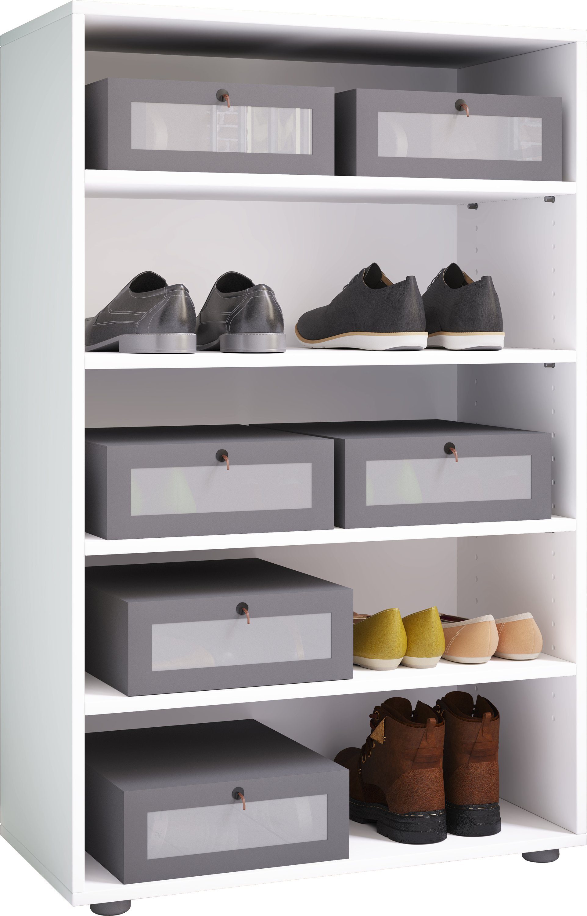 VCM Schuhschrank XXL Holz Großer Schuhschrank Schuhregal Lona 5