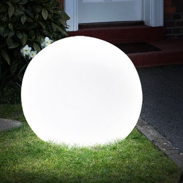 etc-shop LED Solarleuchte, LED-Leuchtmittel fest verbaut, Warmweiß, Solarlampen für Außen Kugel Gartenleuchte Erdspieß