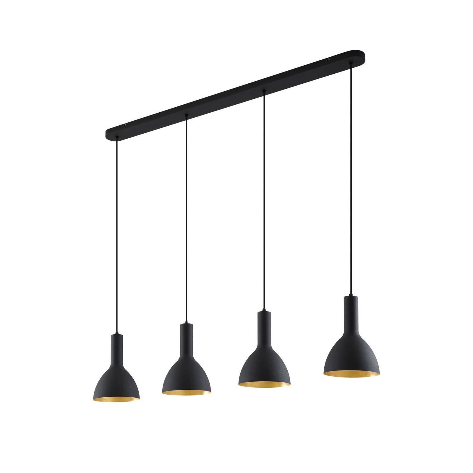 Arcchio Hängeleuchte Cosmina, Metall, Schwarz IP20, 4 x 15 W LED