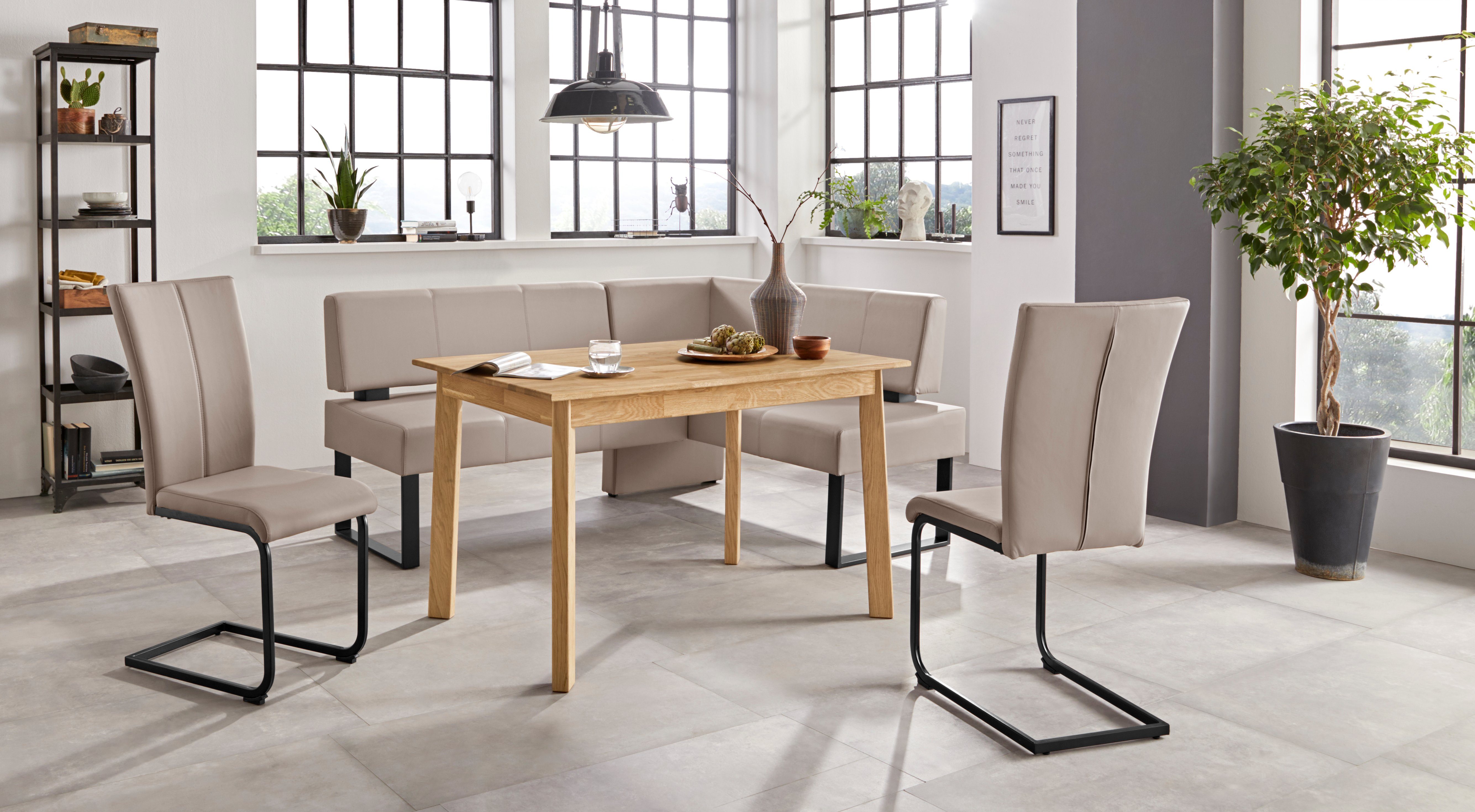 OTTO home Eckbank Oliver mit Metallgestell, Küchenbank, verschiedene Bezüge Cord Esszimmerbank OTTOs Choice – Bild 2 von 5