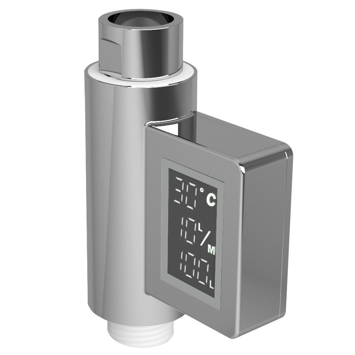 Euroshowers GmbH Kaltwasserzähler Chrom mit Temperaturanzeige G 1/2